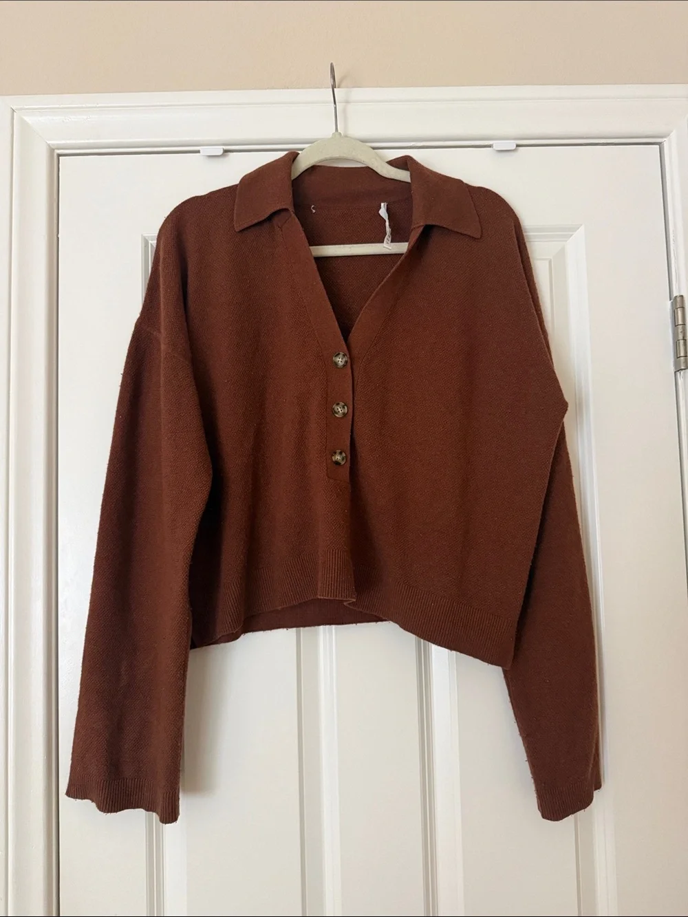 VERONICA BEARD Takira Long-Sleeve Polo Top